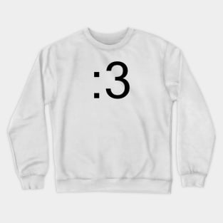 :3 Cat Face Crewneck Sweatshirt